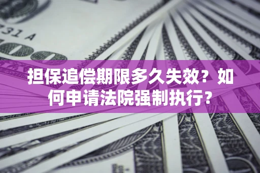 济南担保追偿期限多久失效？如何申请法院强制执行？